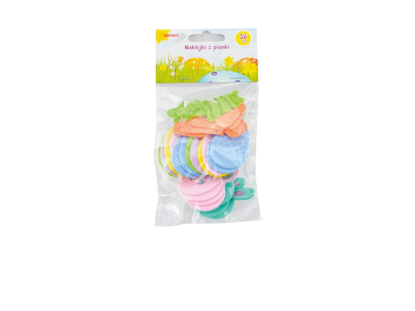 Naklejki z pianki Wielkanoc 2 (36szt) PVE06 Brewis